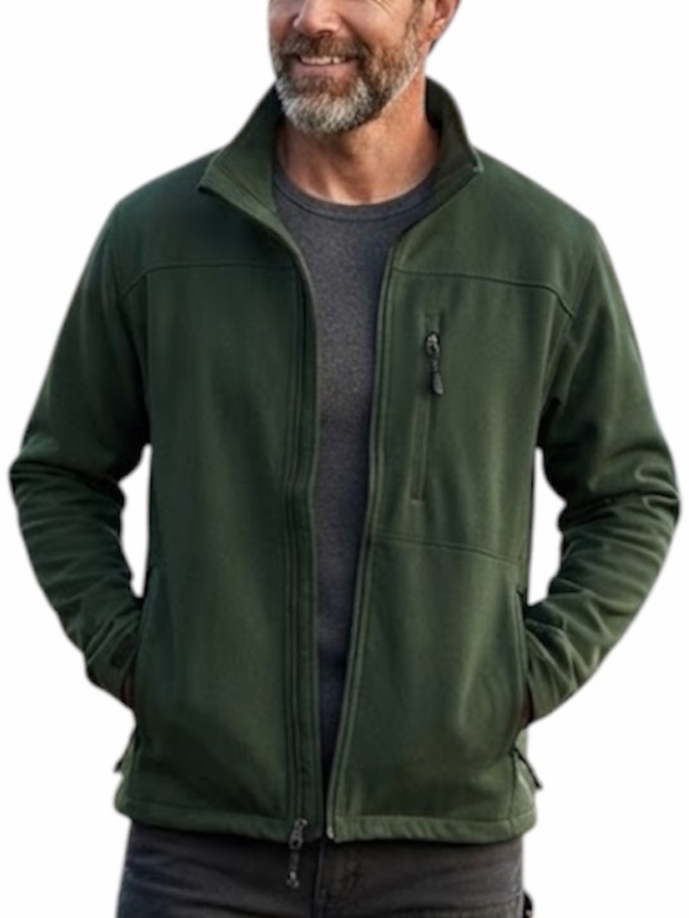 KIRKLAND Green Utility Fleece Lined Soft Shell Jacket Gorpcore XXL